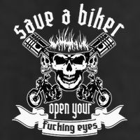 Save A Biker Open Your Fucking Eyes For Motorcycle Lovers 25L Jumbo Tote
