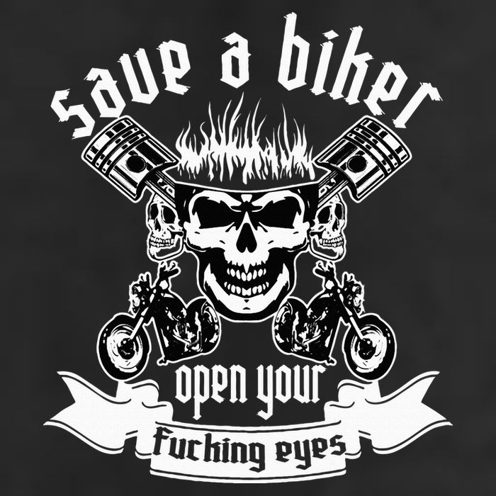 Save A Biker Open Your Fucking Eyes For Motorcycle Lovers 25L Jumbo Tote