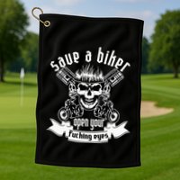 Save A Biker Open Your Fucking Eyes For Motorcycle Lovers Golf Towel
