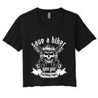 Save A Biker Open Your Fucking Eyes For Motorcycle Lovers Crop Top