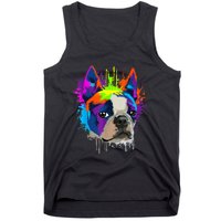 Splash Art Boston Terrier Dog Owner Gift Idea Dog Tank Top