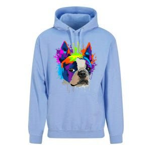 Splash Art Boston Terrier Dog Owner Gift Idea Dog Unisex Surf Hoodie