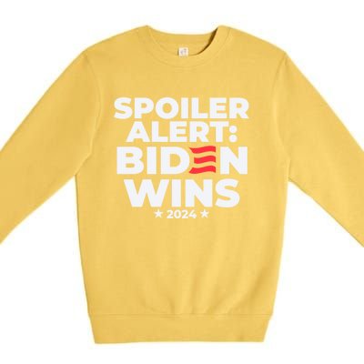 Spoiler Alert Biden Wins 2024 Presidential Election Gift Premium Crewneck Sweatshirt