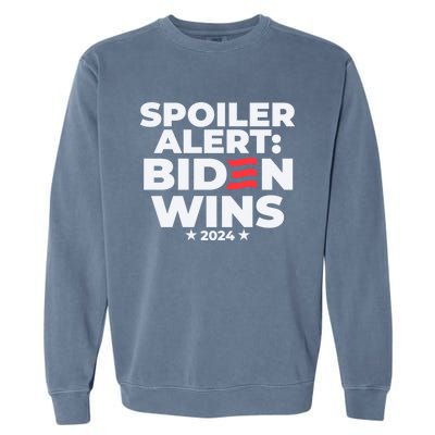 Spoiler Alert Biden Wins 2024 Presidential Election Gift Garment-Dyed Sweatshirt