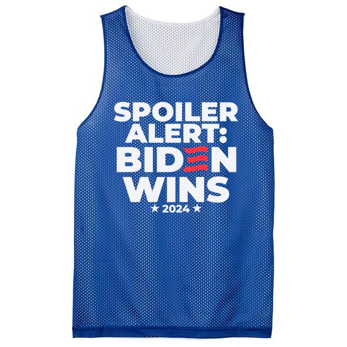 Spoiler Alert Biden Wins 2024 Presidential Election Gift Mesh Reversible Basketball Jersey Tank