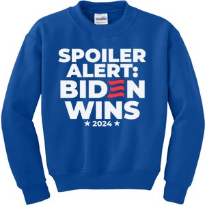 Spoiler Alert Biden Wins 2024 Presidential Election Gift Kids Sweatshirt