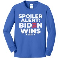 Spoiler Alert Biden Wins 2024 Presidential Election Gift Kids Long Sleeve Shirt