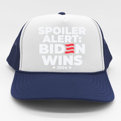 Spoiler Alert Biden Wins 2024 Presidential Election Gift Trucker Hat