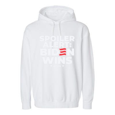 Spoiler Alert Biden Wins 2024 Presidential Election Gift Garment-Dyed Fleece Hoodie