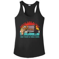 Steak And Bj Day Funny Retro Ladies PosiCharge Competitor Racerback Tank