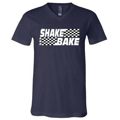 Shake And Bake Funny Family Matching Lover Dad Daughter Son V-Neck T-Shirt