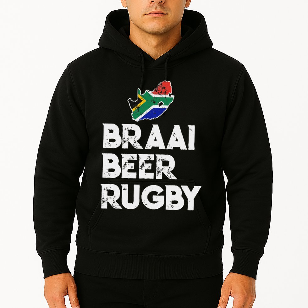 South African Braai Beer Rugby Flag Patriotic Hoodie