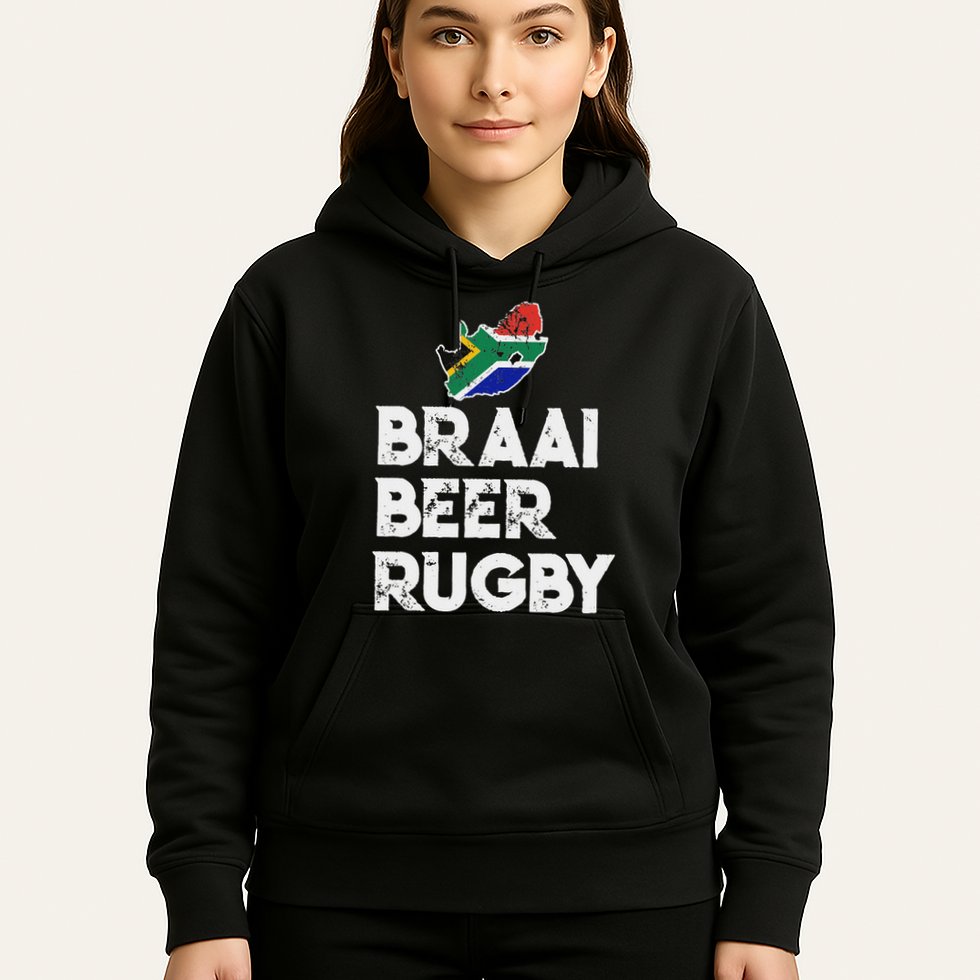 South African Braai Beer Rugby Flag Patriotic Hoodie