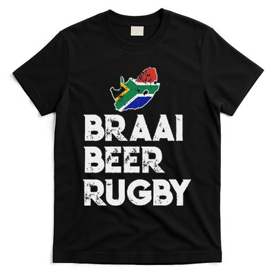 South African Braai Beer Rugby Flag Patriotic T-Shirt