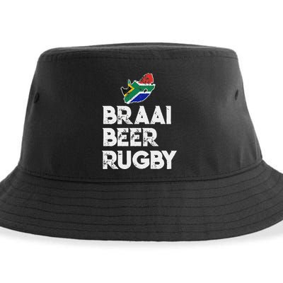 South African Braai Beer Rugby Flag Patriotic Sustainable Bucket Hat