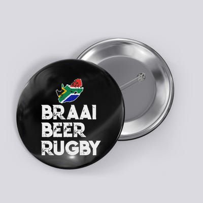 South African Braai Beer Rugby Flag Patriotic Button