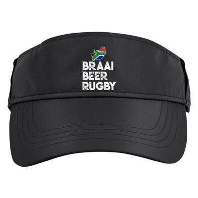 South African Braai Beer Rugby Flag Patriotic Adult Drive Performance Visor