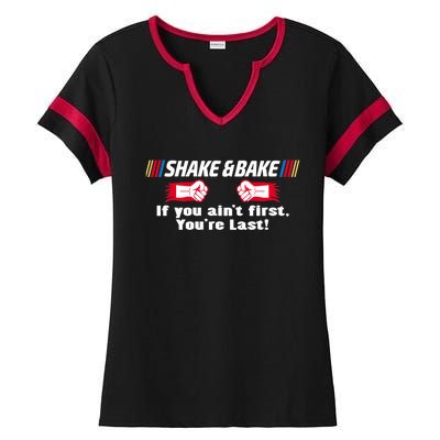 Shake And Bake Funny Family Matching Lover Dad Daughter Son Ladies Halftime Notch Neck Tee