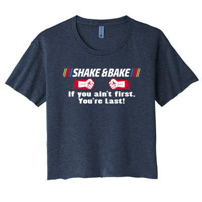 Shake And Bake Funny Family Matching Lover Dad Daughter Son Women's Crop Top Tee