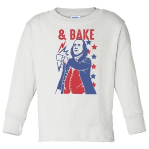 Shake And Bake Funny Couple Matching 4th Of July Bake Toddler Long Sleeve Shirt