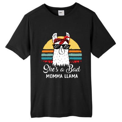 Shes A Bad Momma Llama Mama Retro Vintage Tall Fusion ChromaSoft Performance T-Shirt