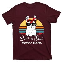 Shes A Bad Momma Llama Mama Retro Vintage T-Shirt