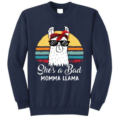 Shes A Bad Momma Llama Mama Retro Vintage Sweatshirt