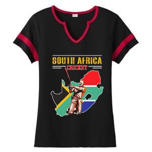 South African Batsman Southafrica Cricket Ladies Halftime Notch Neck Tee