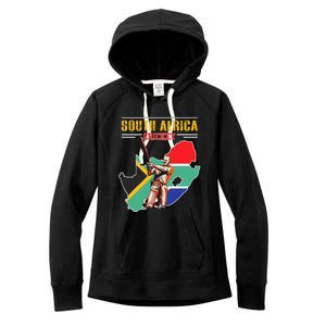 South African Batsman Southafrica Cricket Women's Fleece Hoodie