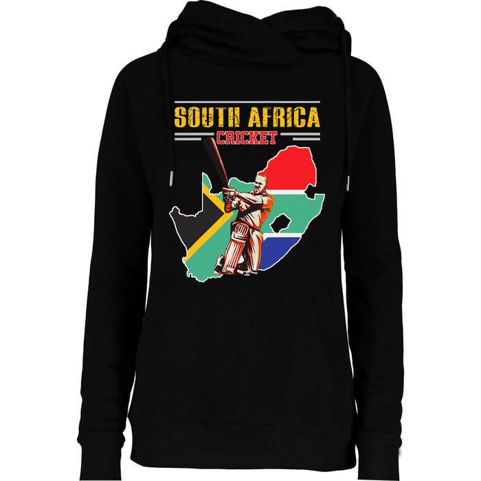 South African Batsman Southafrica Cricket Womens Funnel Neck Pullover Hood