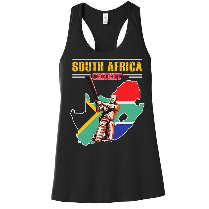 South African Batsman Southafrica Cricket Women's Racerback Tank