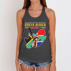 South African Batsman Southafrica Cricket Women's Knotted Racerback Tank