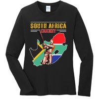 South African Batsman Southafrica Cricket Ladies Long Sleeve Shirt