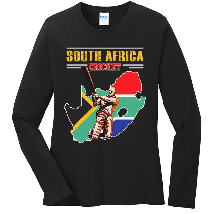 South African Batsman Southafrica Cricket Ladies Long Sleeve Shirt