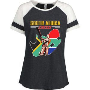 South African Batsman Southafrica Cricket Enza Ladies Jersey Colorblock Tee