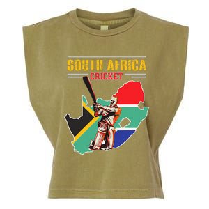 South African Batsman Southafrica Cricket Garment-Dyed Women's Muscle Tee