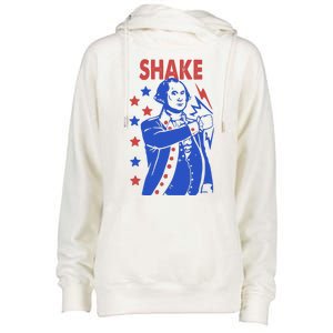 Shake And Bake Benjamin Franklin Womens Funnel Neck Pullover Hood