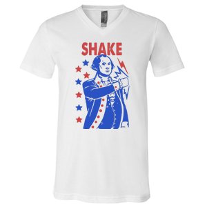 Shake And Bake Benjamin Franklin V-Neck T-Shirt