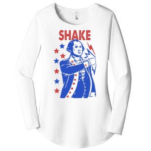 Shake And Bake Benjamin Franklin Women's Perfect Tri Tunic Long Sleeve Shirt