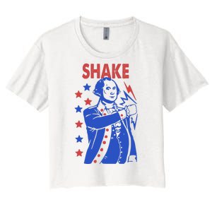 Shake And Bake Benjamin Franklin Women's Crop Top Tee