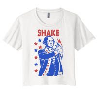 Shake And Bake Benjamin Franklin Women's Crop Top Tee