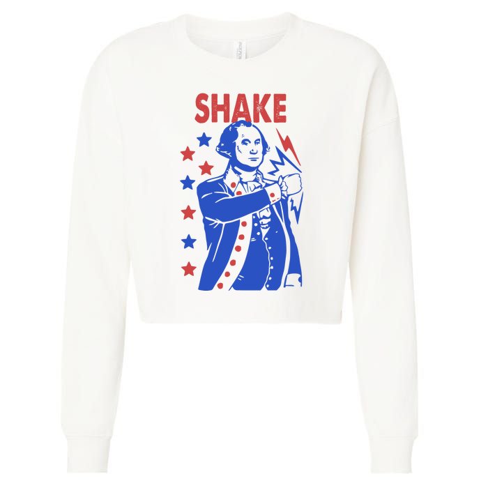 Shake And Bake Benjamin Franklin Cropped Pullover Crew