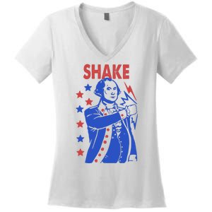 Shake And Bake Benjamin Franklin Women's V-Neck T-Shirt