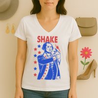 Shake And Bake Benjamin Franklin Women's V-Neck T-Shirt