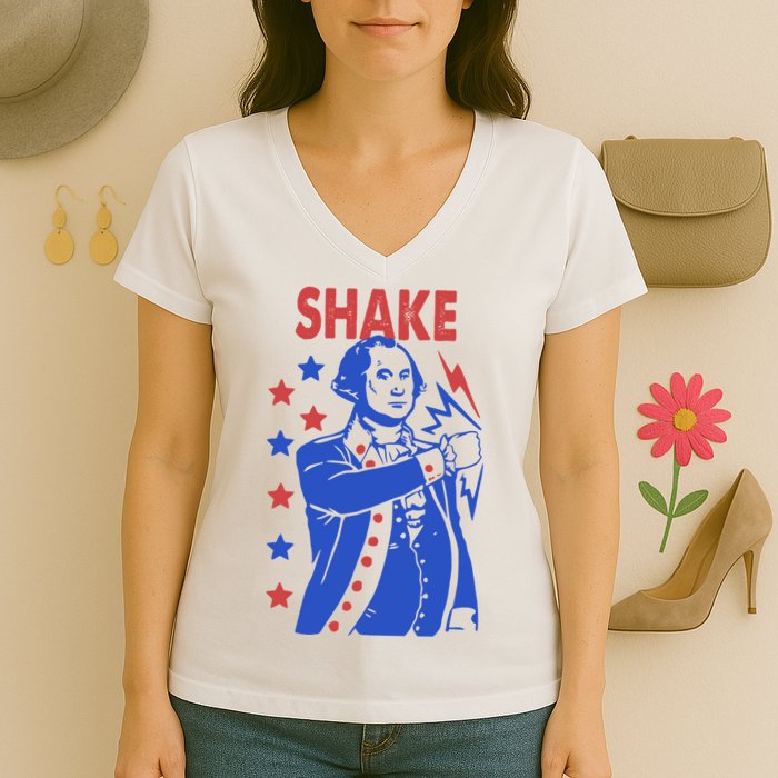 Shake And Bake Benjamin Franklin Women's V-Neck T-Shirt