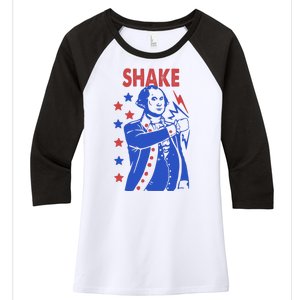 Shake And Bake Benjamin Franklin Women's Tri-Blend 3/4-Sleeve Raglan Shirt