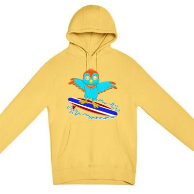 Surfing Animal Bird Lover Ornithology Bird Whisperer Gift Premium Pullover Hoodie