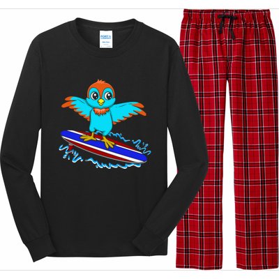 Surfing Animal Bird Lover Ornithology Bird Whisperer Gift Long Sleeve Pajama Set