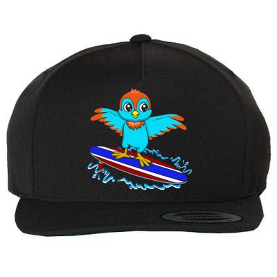 Surfing Animal Bird Lover Ornithology Bird Whisperer Gift Wool Snapback Cap