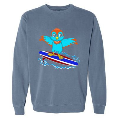 Surfing Animal Bird Lover Ornithology Bird Whisperer Gift Garment-Dyed Sweatshirt